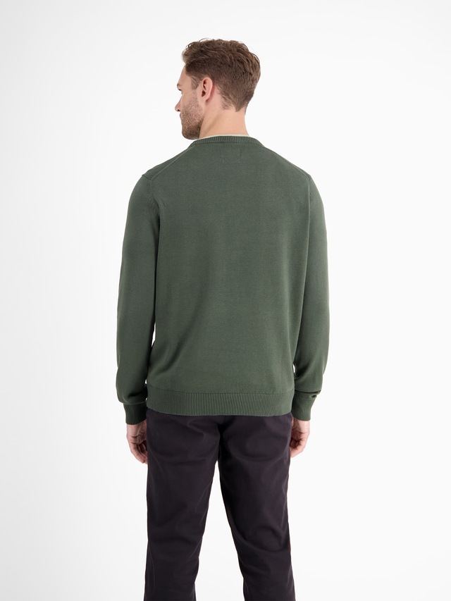 LERROS Strickpullover »Herren Strickpullover aus Baumwolle mit Crewneck Ausschnitt« Weicher Strick-Pullover, Rundhalsausschnitt, lange Ärmel, pflegeleicht