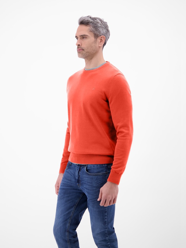 LERROS Strickpullover »Herren Strickpullover aus Baumwolle mit Crewneck Ausschnitt« Weicher Strick-Pullover, Rundhalsausschnitt, lange Ärmel, pflegeleicht