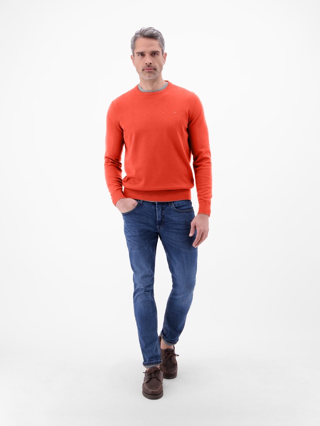 LERROS Strickpullover »Herren Strickpullover aus Baumwolle mit Crewneck Ausschnitt« Weicher Strick-Pullover, Rundhalsausschnitt, lange Ärmel, pflegeleicht