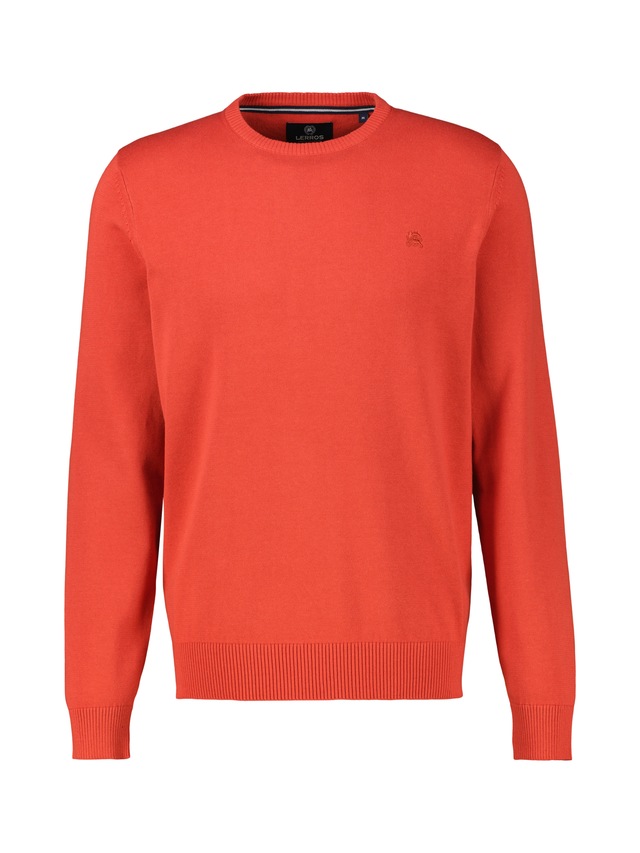 LERROS Strickpullover »Herren Strickpullover aus Baumwolle mit Crewneck Ausschnitt« Weicher Strick-Pullover, Rundhalsausschnitt, lange Ärmel, pflegeleicht