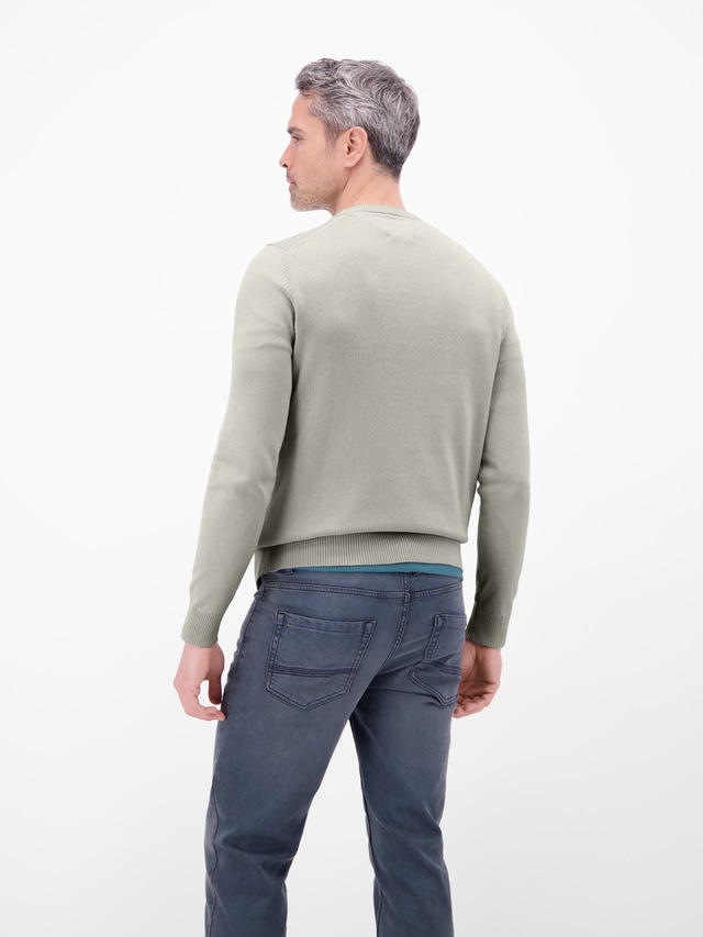 LERROS Strickpullover »Herren Strickpullover aus Baumwolle mit Crewneck Ausschnitt« Weicher Strick-Pullover, Rundhalsausschnitt, lange Ärmel, pflegeleicht