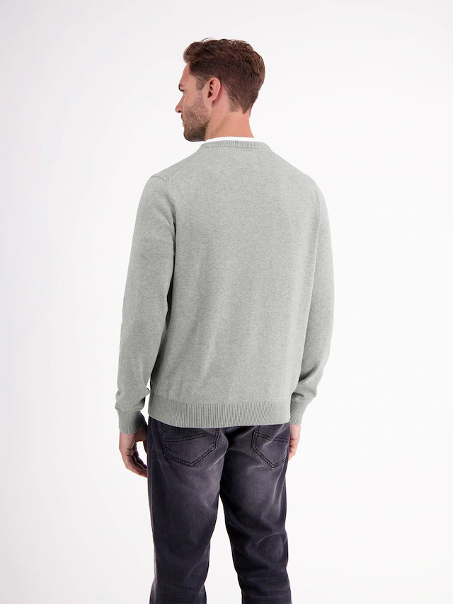 LERROS Strickpullover »Herren Strickpullover aus Baumwolle mit Crewneck Ausschnitt« Weicher Strick-Pullover, Rundhalsausschnitt, lange Ärmel, pflegeleicht