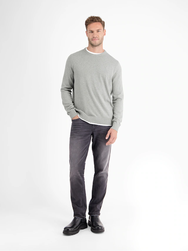 LERROS Strickpullover »Herren Strickpullover aus Baumwolle mit Crewneck Ausschnitt« Weicher Strick-Pullover, Rundhalsausschnitt, lange Ärmel, pflegeleicht