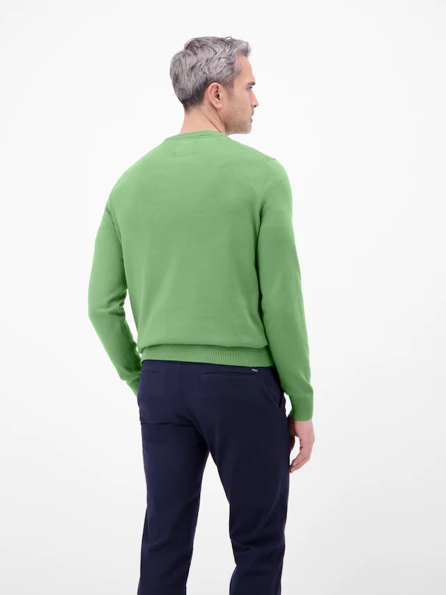 LERROS Strickpullover »Herren Strickpullover aus Baumwolle mit Crewneck Ausschnitt« Weicher Strick-Pullover, Rundhalsausschnitt, lange Ärmel, pflegeleicht