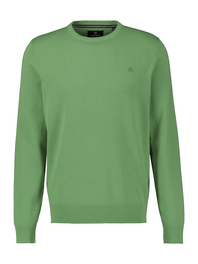 LERROS Strickpullover »Herren Strickpullover aus Baumwolle mit Crewneck Ausschnitt« Weicher Strick-Pullover, Rundhalsausschnitt, lange Ärmel, pflegeleicht