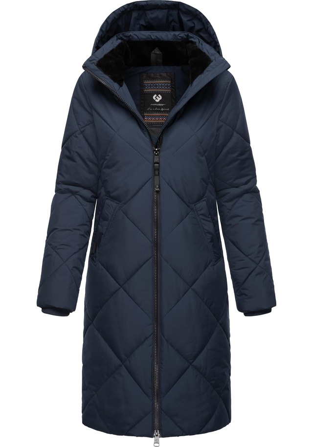 Ragwear Steppmantel »Rebela« stylischer Winterparka mit abnehmbarer Kapuze