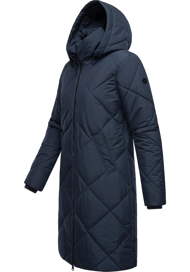 Ragwear Steppmantel »Rebela« stylischer Winterparka mit abnehmbarer Kapuze