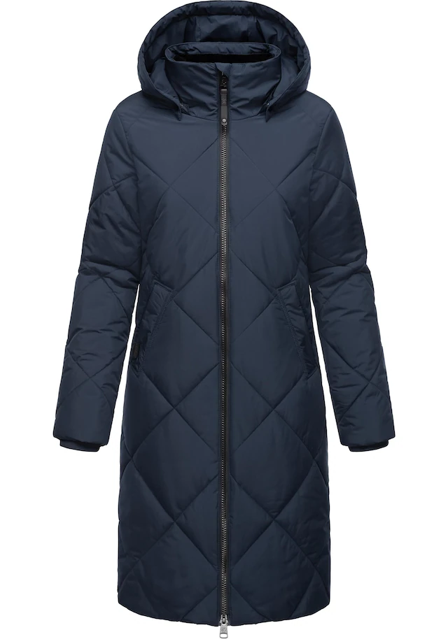 Ragwear Steppmantel »Rebela« stylischer Winterparka mit abnehmbarer Kapuze
