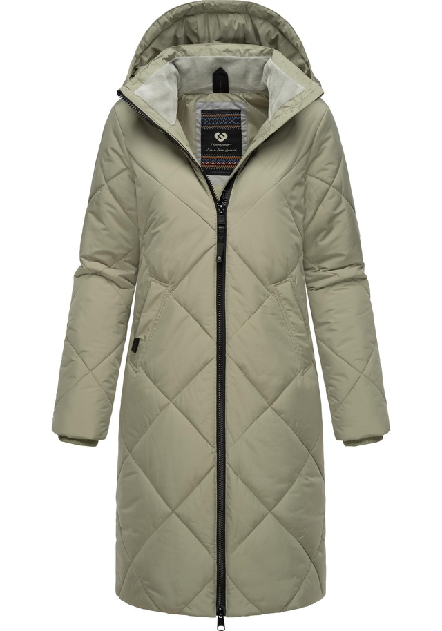 Ragwear Steppmantel »Rebela« stylischer Winterparka mit abnehmbarer Kapuze
