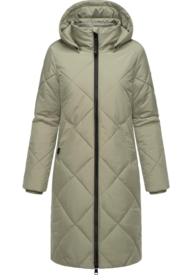 Ragwear Steppmantel »Rebela« stylischer Winterparka mit abnehmbarer Kapuze