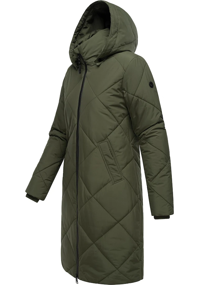 Ragwear Steppmantel »Rebela« stylischer Winterparka mit abnehmbarer Kapuze