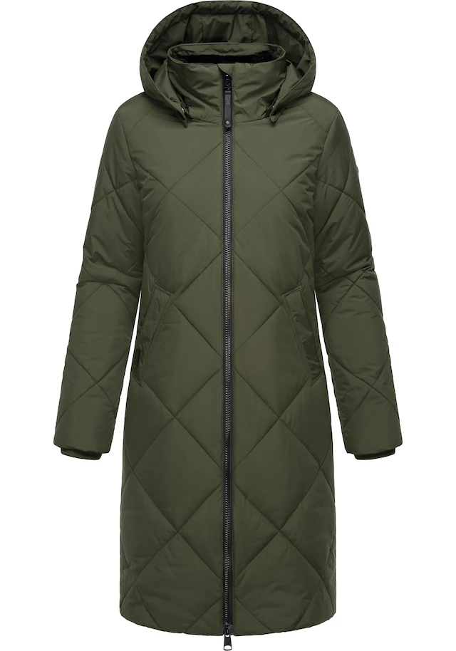 Ragwear Steppmantel »Rebela« stylischer Winterparka mit abnehmbarer Kapuze