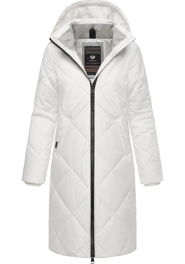 Ragwear Steppmantel »Rebela« stylischer Winterparka mit abnehmbarer Kapuze