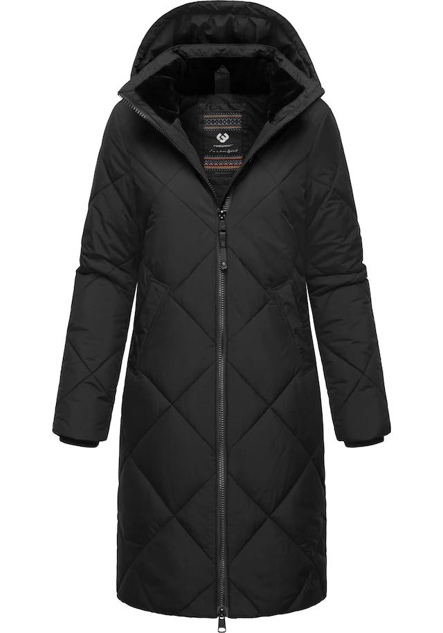 Ragwear Steppmantel »Rebela« stylischer Winterparka mit abnehmbarer Kapuze