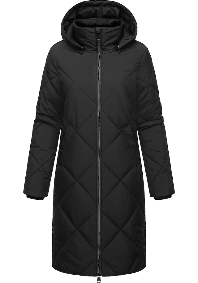 Ragwear Steppmantel »Rebela« stylischer Winterparka mit abnehmbarer Kapuze