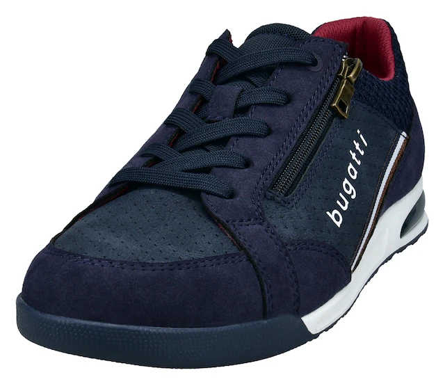 bugatti Sneaker , Schnürschuh, Halbschuh, Freizeitschuh mit Kontrastbesätzen