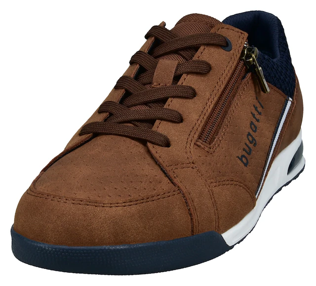 bugatti Sneaker , Schnürschuh, Halbschuh, Freizeitschuh mit Kontrastbesätzen