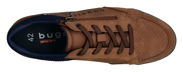 bugatti Sneaker , Schnürschuh, Halbschuh, Freizeitschuh mit Kontrastbesätzen