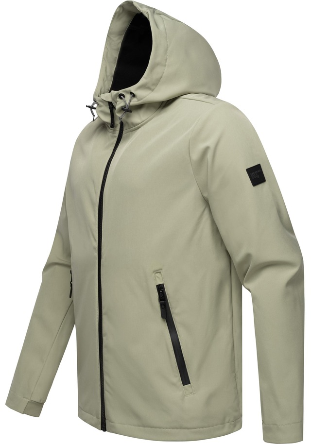 Ragwear Softshelljacke »Shellwie Warm« mit Kapuze wasserdichte Herren Übergangsjacke mit großer Kapuze