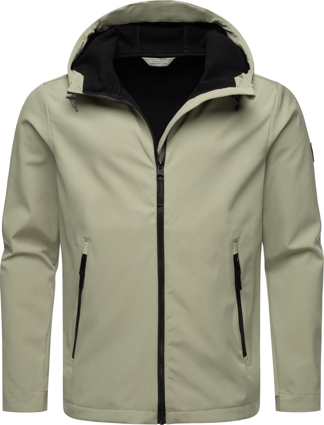 Ragwear Softshelljacke »Shellwie Warm« mit Kapuze wasserdichte Herren Übergangsjacke mit großer Kapuze