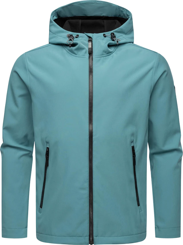 Ragwear Softshelljacke »Shellwie Warm« mit Kapuze wasserdichte Herren Übergangsjacke mit großer Kapuze