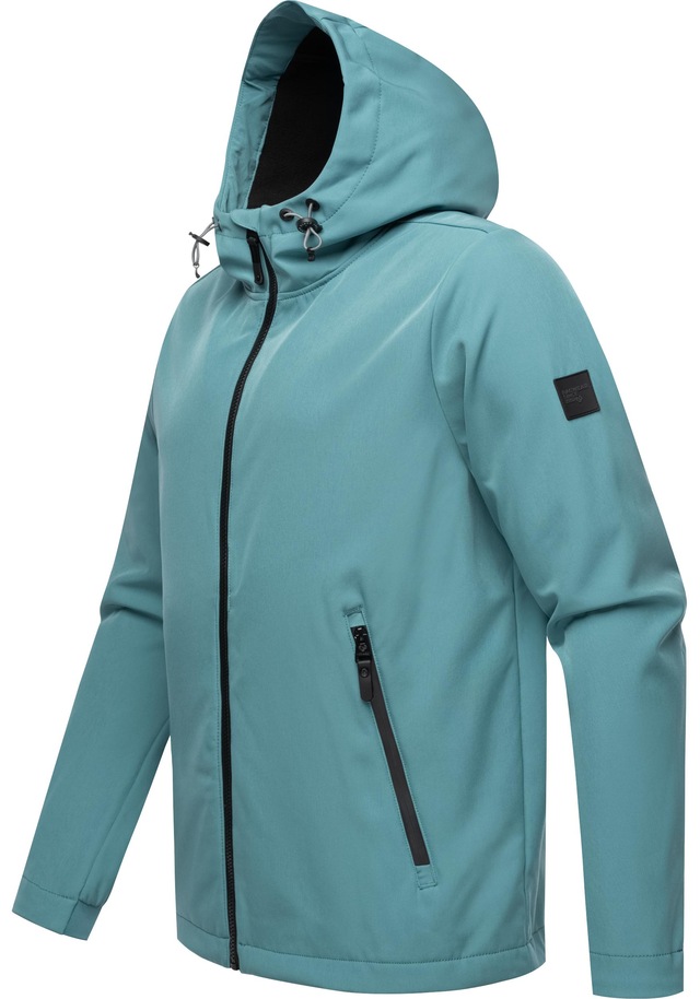 Ragwear Softshelljacke »Shellwie Warm« mit Kapuze wasserdichte Herren Übergangsjacke mit großer Kapuze