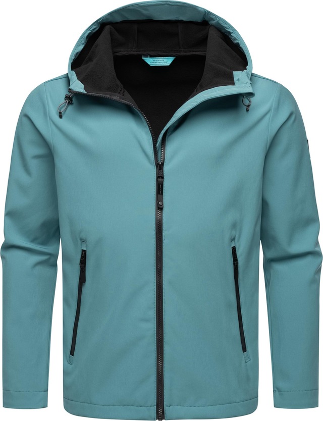 Ragwear Softshelljacke »Shellwie Warm« mit Kapuze wasserdichte Herren Übergangsjacke mit großer Kapuze