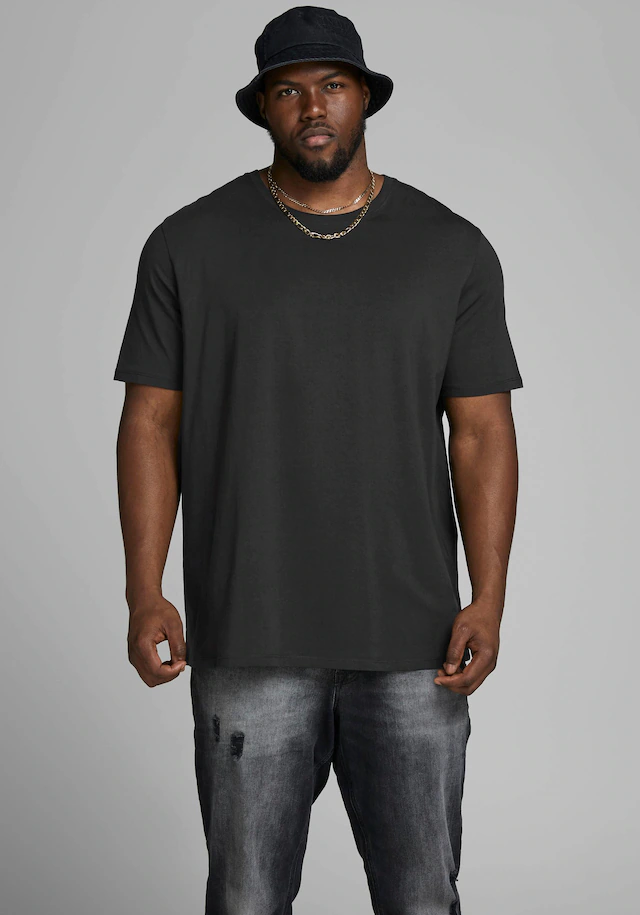 Jack & Jones PlusSize Rundhalsshirt »JJEORGANIC BASIC TEE SS O-NECK NOOS PLS« mit Rundhalsausschnitt