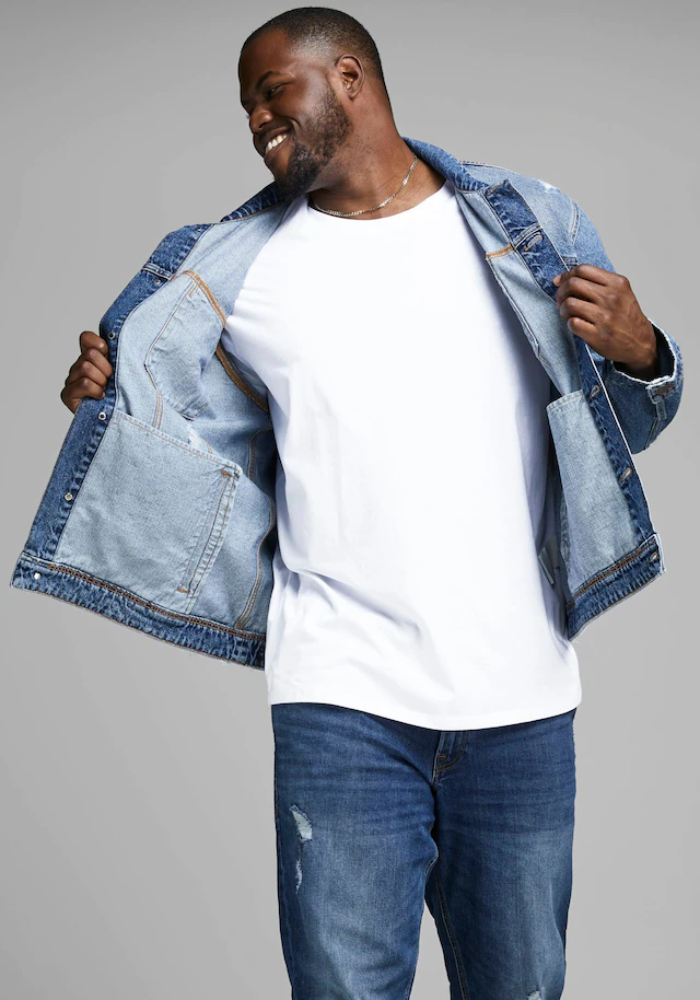 Jack & Jones PlusSize Rundhalsshirt »JJEORGANIC BASIC TEE SS O-NECK NOOS PLS« mit Rundhalsausschnitt