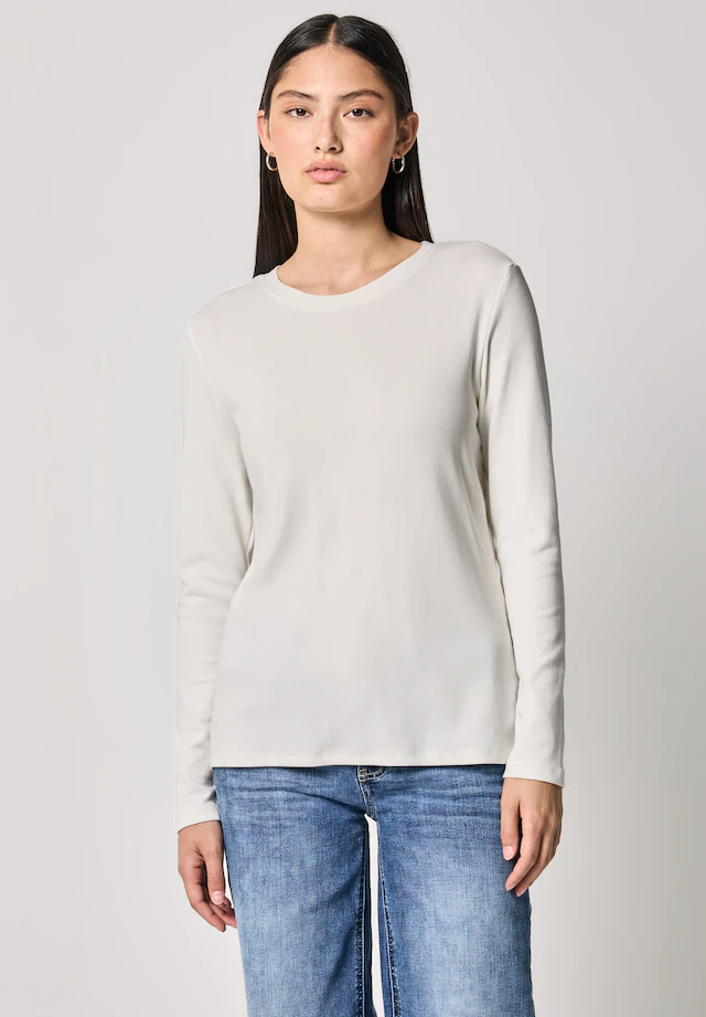 STREET ONE STUDIO Langarmshirt im soften Baumwoll-Mix