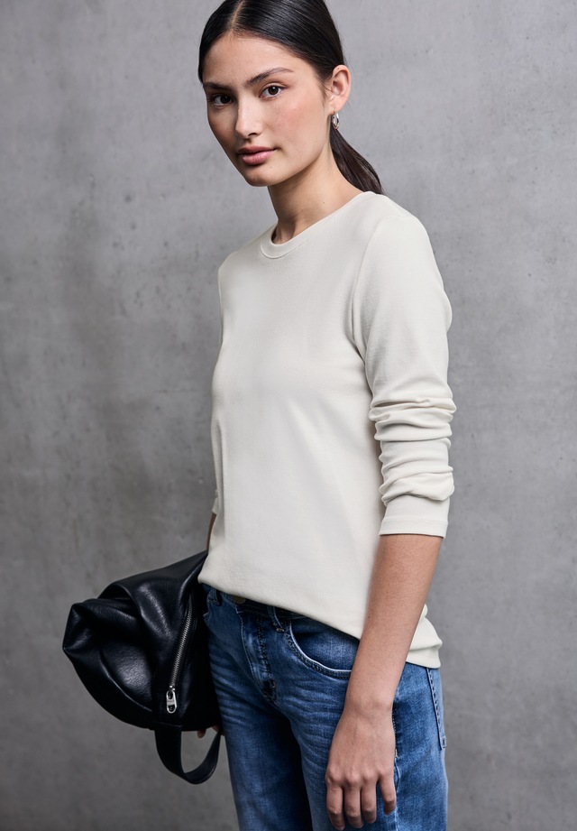 STREET ONE STUDIO Langarmshirt im soften Baumwoll-Mix