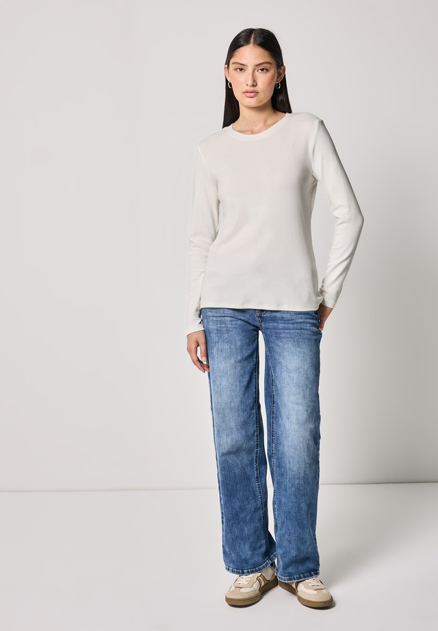 STREET ONE STUDIO Langarmshirt im soften Baumwoll-Mix
