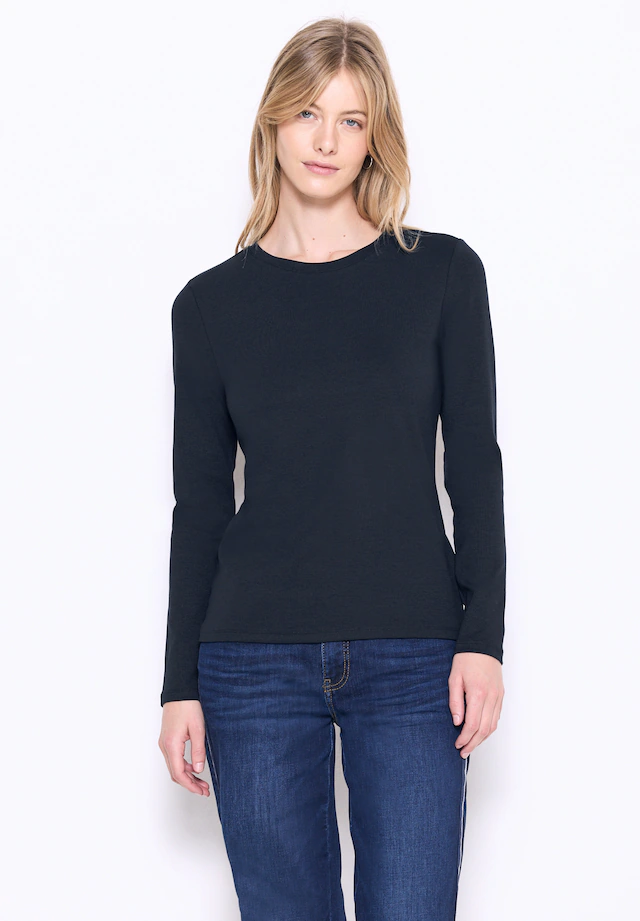 STREET ONE STUDIO Langarmshirt im soften Baumwoll-Mix