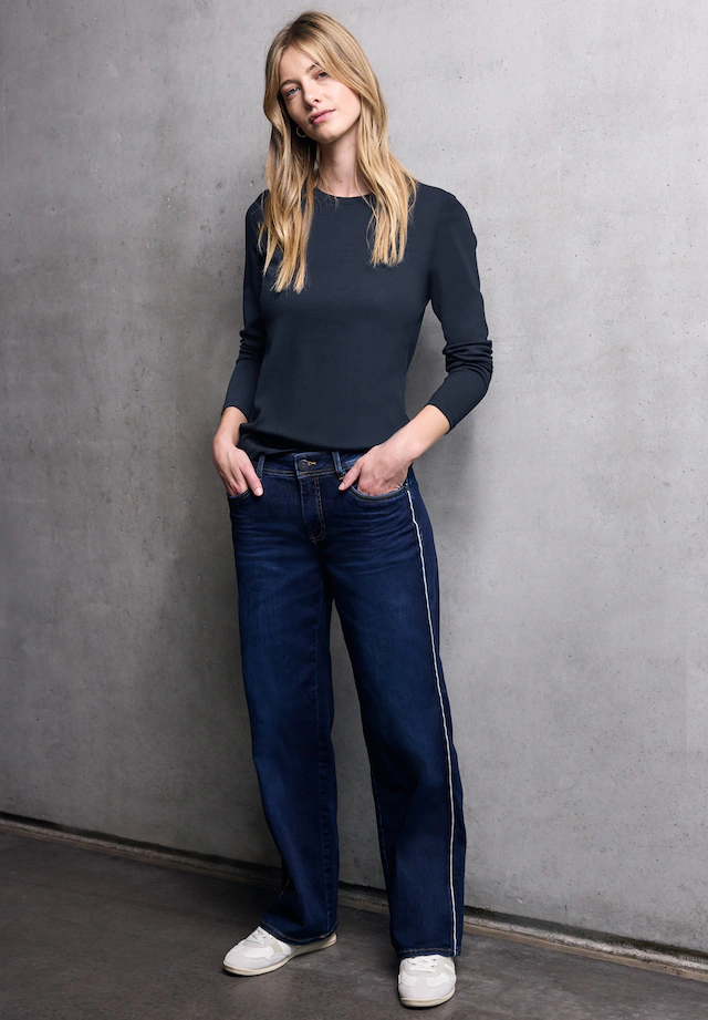 STREET ONE STUDIO Langarmshirt im soften Baumwoll-Mix