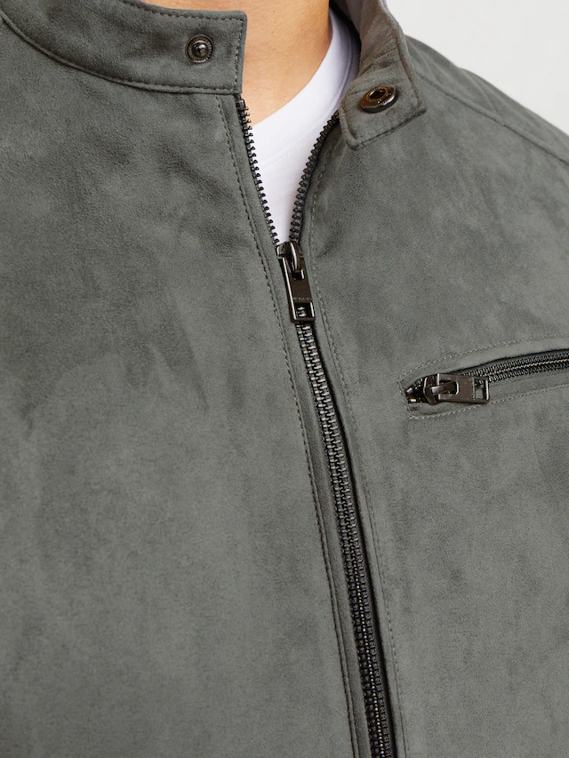 Jack & Jones Bikerjacke »JJEDYLAN mit wasserabweisender Funktion« ohne Kapuze unifarben, modisch, regular fit, Polyester