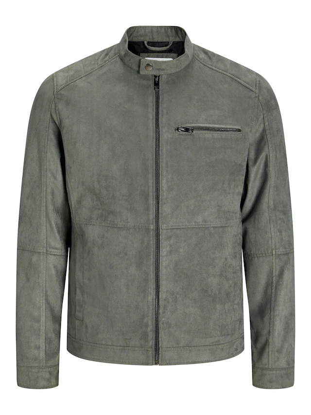 Jack & Jones Bikerjacke »JJEDYLAN mit wasserabweisender Funktion« ohne Kapuze unifarben, modisch, regular fit, Polyester