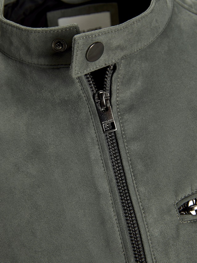 Jack & Jones Bikerjacke »JJEDYLAN mit wasserabweisender Funktion« ohne Kapuze unifarben, modisch, regular fit, Polyester
