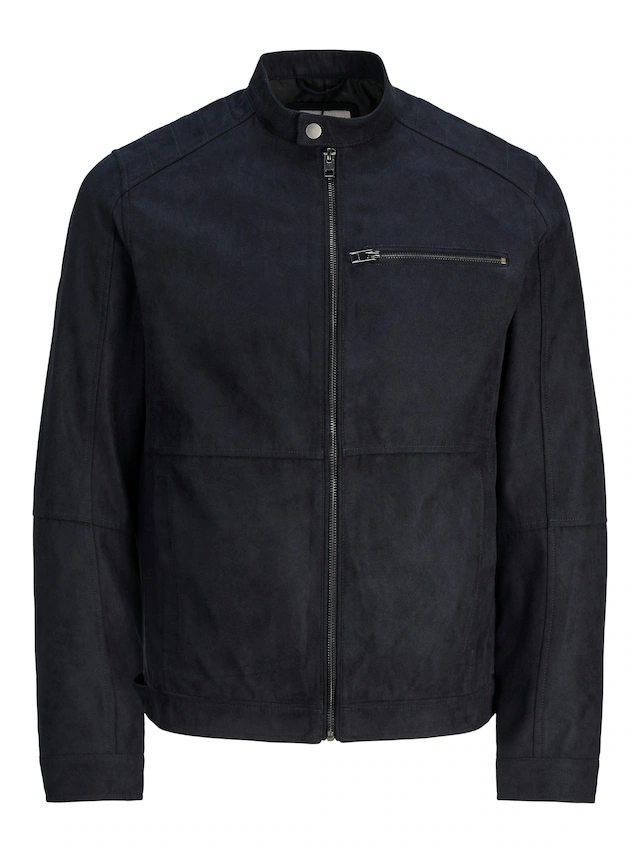 Jack & Jones Bikerjacke »JJEDYLAN mit wasserabweisender Funktion« ohne Kapuze unifarben, modisch, regular fit, Polyester