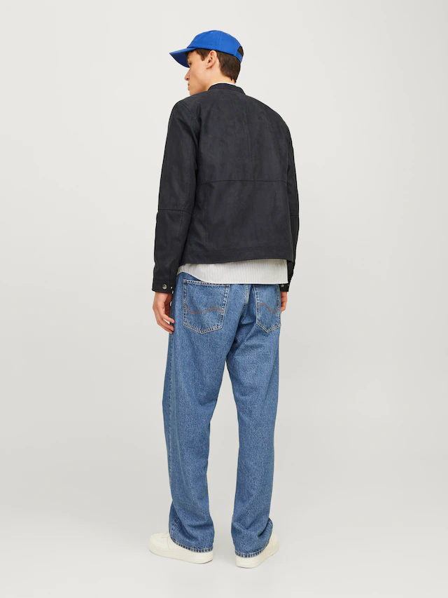 Jack & Jones Bikerjacke »JJEDYLAN mit wasserabweisender Funktion« ohne Kapuze unifarben, modisch, regular fit, Polyester