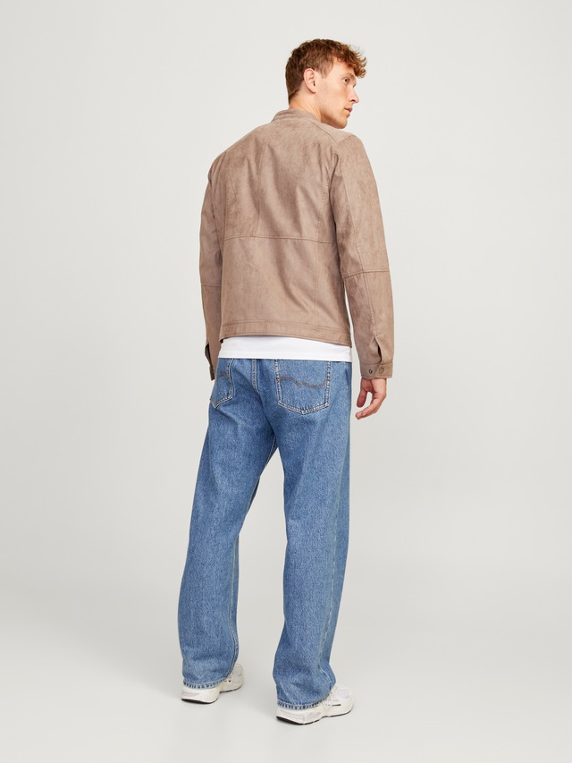 Jack & Jones Bikerjacke »JJEDYLAN mit wasserabweisender Funktion« ohne Kapuze unifarben, modisch, regular fit, Polyester
