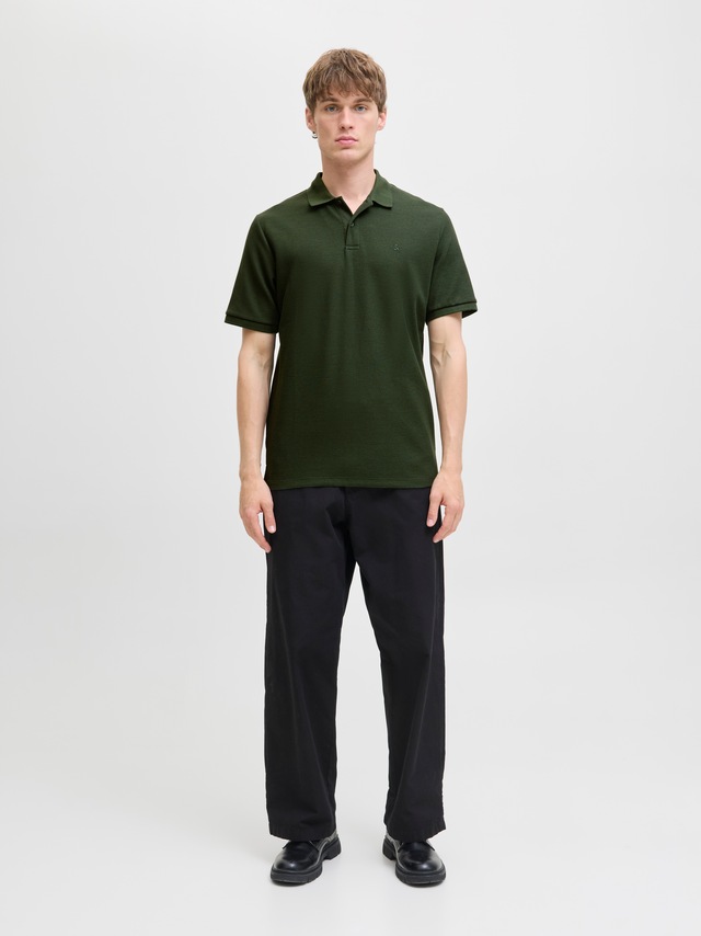 Jack & Jones »JJEAUSTIN POLO SS NOOS« Materialmix, regular fit