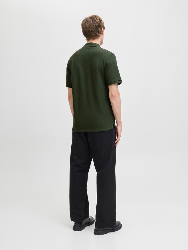 Jack & Jones »JJEAUSTIN POLO SS NOOS« Materialmix, regular fit