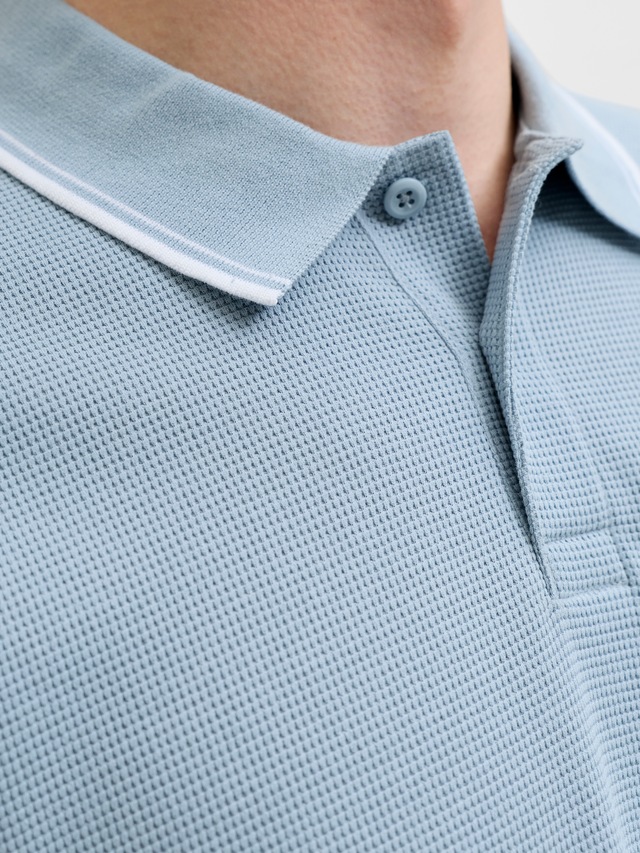 Jack & Jones »JJEAUSTIN POLO SS NOOS« Materialmix, regular fit