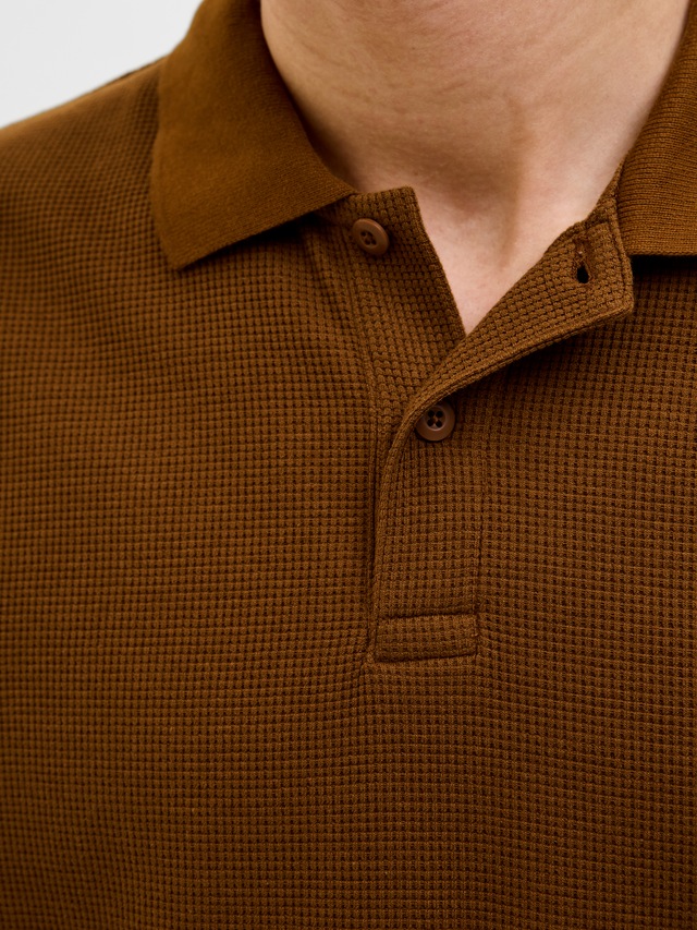 Jack & Jones »JJEAUSTIN POLO SS NOOS« Materialmix, regular fit