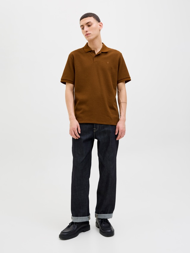 Jack & Jones »JJEAUSTIN POLO SS NOOS« Materialmix, regular fit