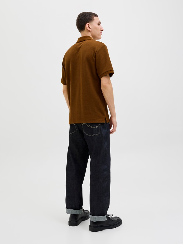 Jack & Jones »JJEAUSTIN POLO SS NOOS« Materialmix, regular fit