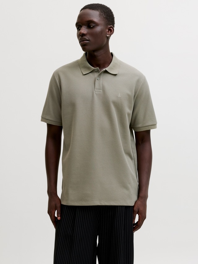 Jack & Jones »JJEAUSTIN POLO SS NOOS« Materialmix, regular fit