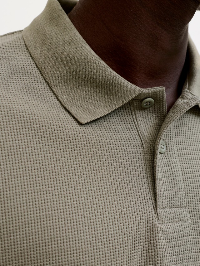 Jack & Jones »JJEAUSTIN POLO SS NOOS« Materialmix, regular fit