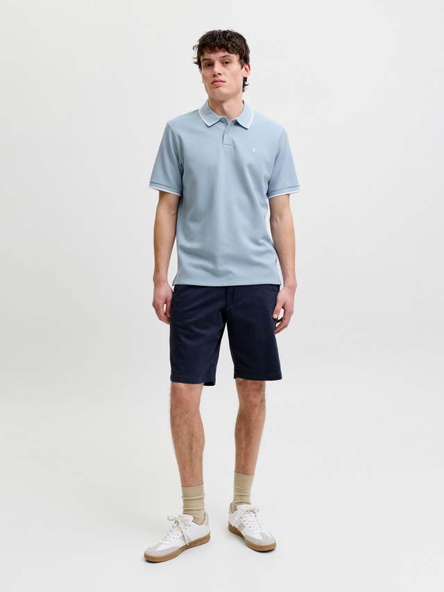 Jack & Jones »JJEAUSTIN POLO SS NOOS« Materialmix, regular fit