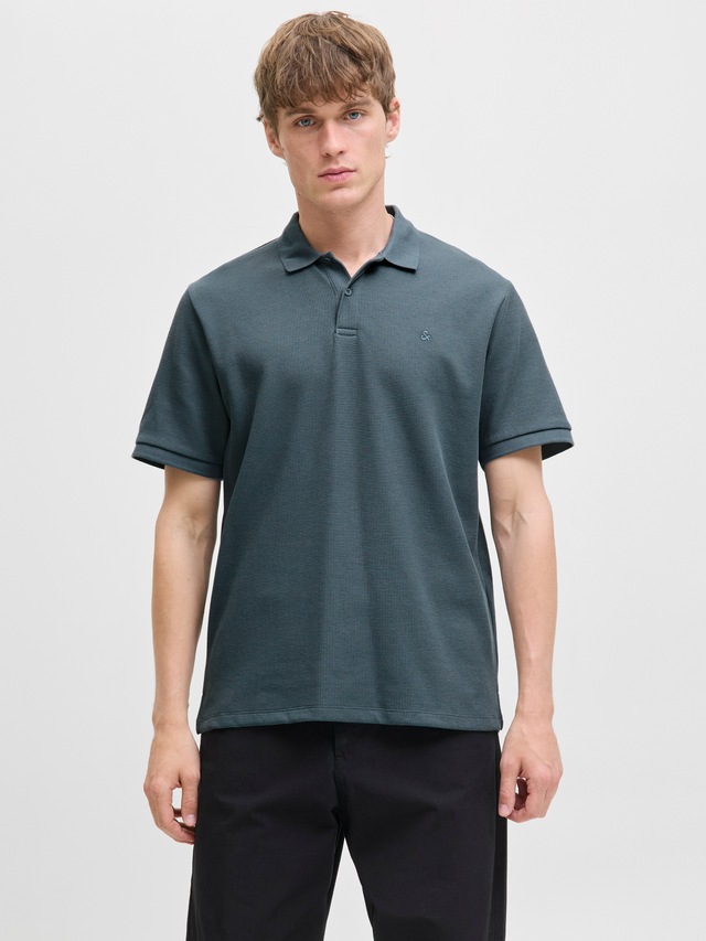 Jack & Jones »JJEAUSTIN POLO SS NOOS« Materialmix, regular fit